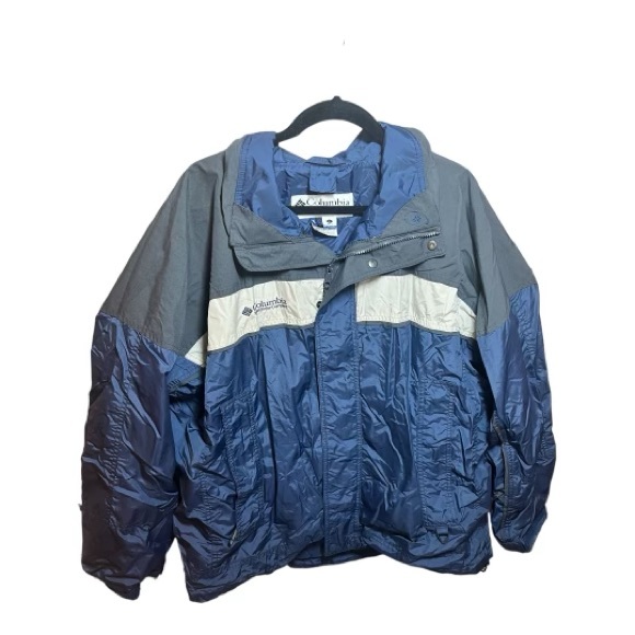 Columbia Mens Bugaboo Interchange Jacket Blue Large Vintage - Picture 2 of 5